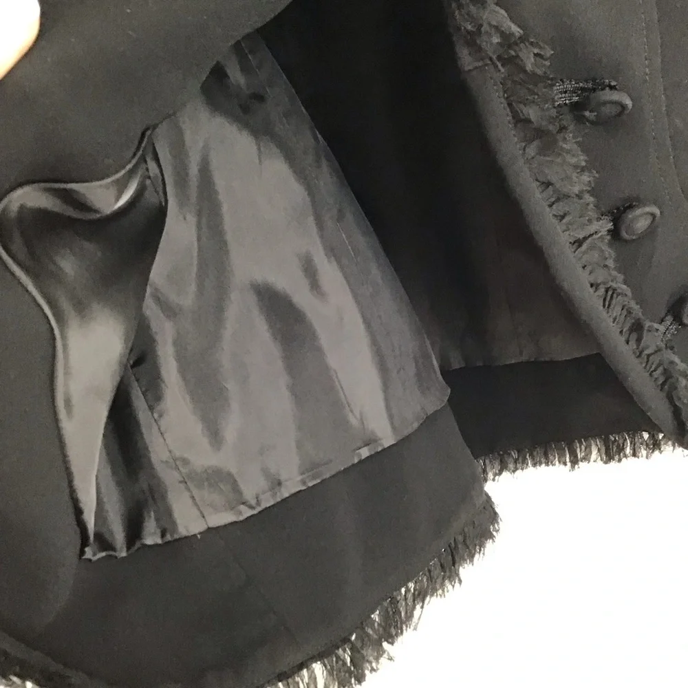 Soft Surroundings Stratford Military Style Jacket Blazer Steam Punk Black Size M - Picture 8 of 10